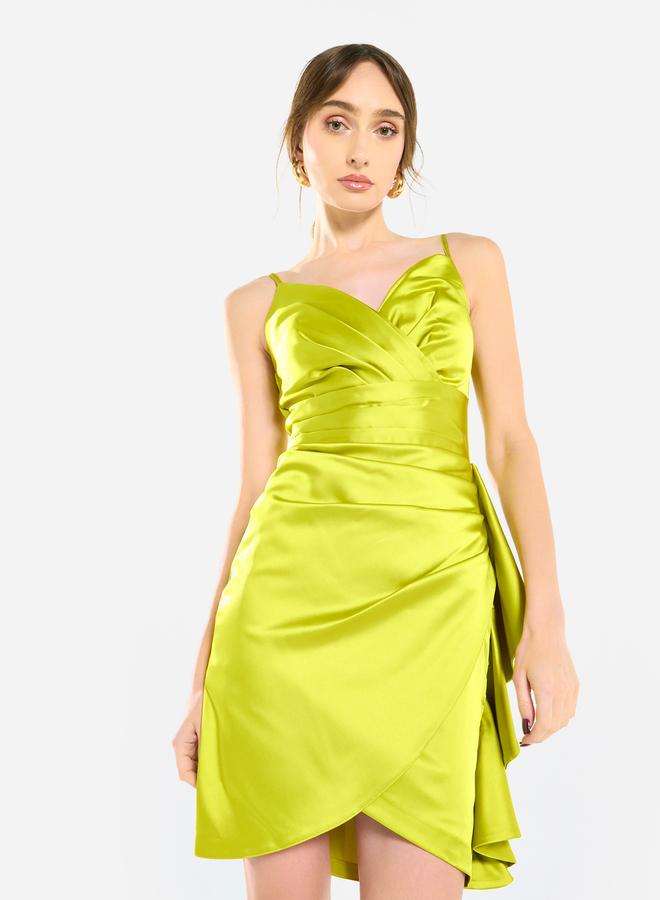 House of Moda Women Ruched Asymmetric Cocktail Dress - Image 3